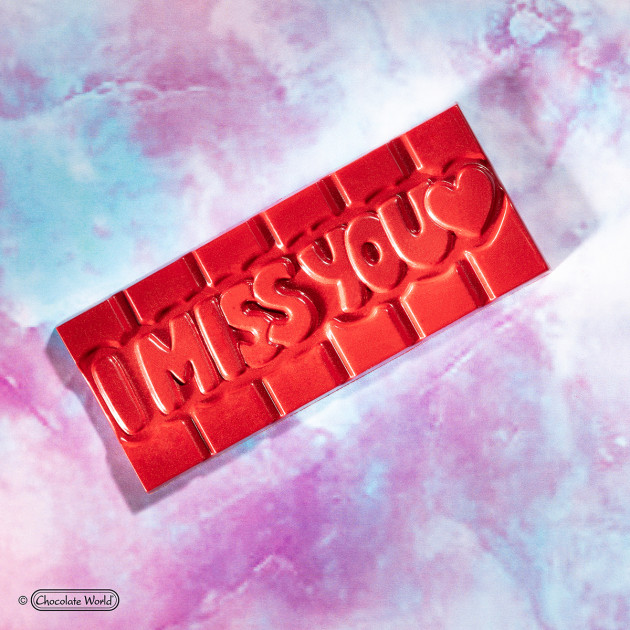 Moule Chocolat Tablette Tu me manques (x4) Chocolate World