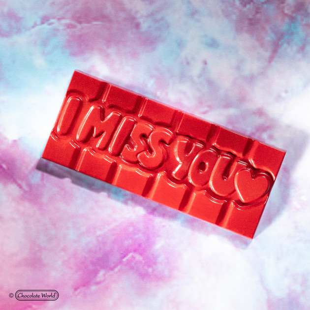 Moule Chocolat Tablette Polycarbonate Miss You (x4) Chocolate World