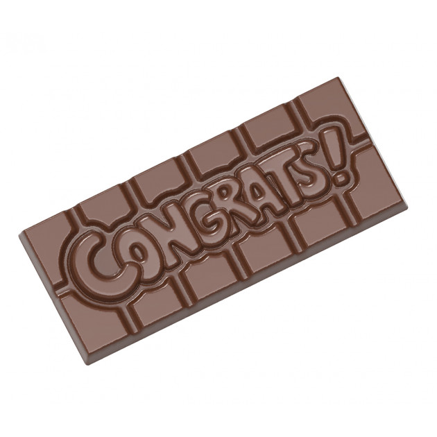 Moule Chocolat Tablette Congrats (x4) Chocolate World