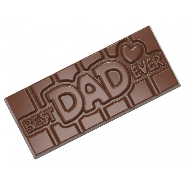 Moule Chocolat Tablette Best Dad Ever (x4) Chocolate World