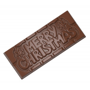 Moule Chocolat Tablette Merry Christmas (x4) Chocolate World