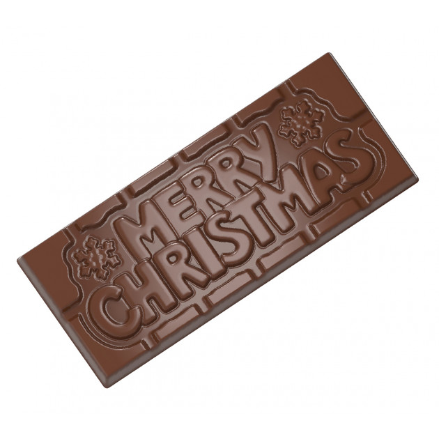 Moule Chocolat Tablette Merry Christmas (x4) Chocolate World