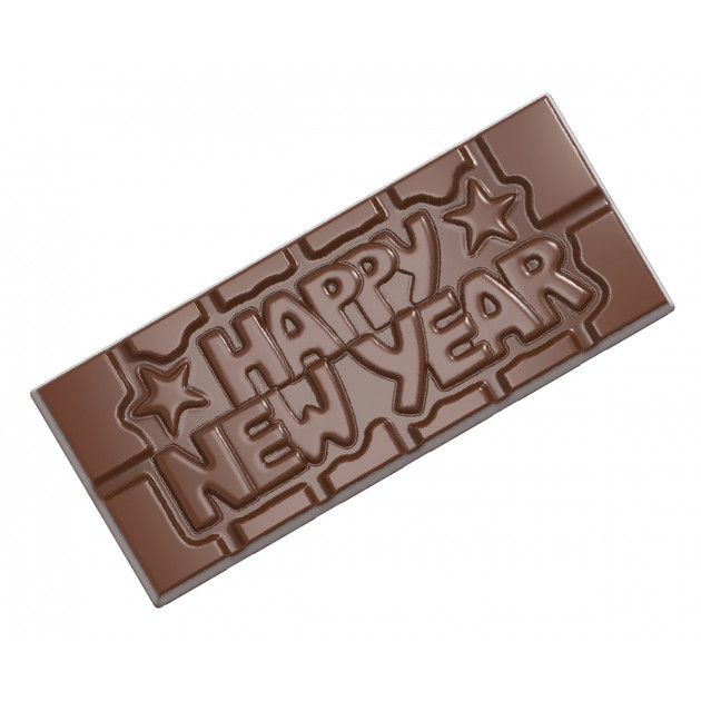 Moule Chocolat Tablette Happy New Year (x4) Chocolate World