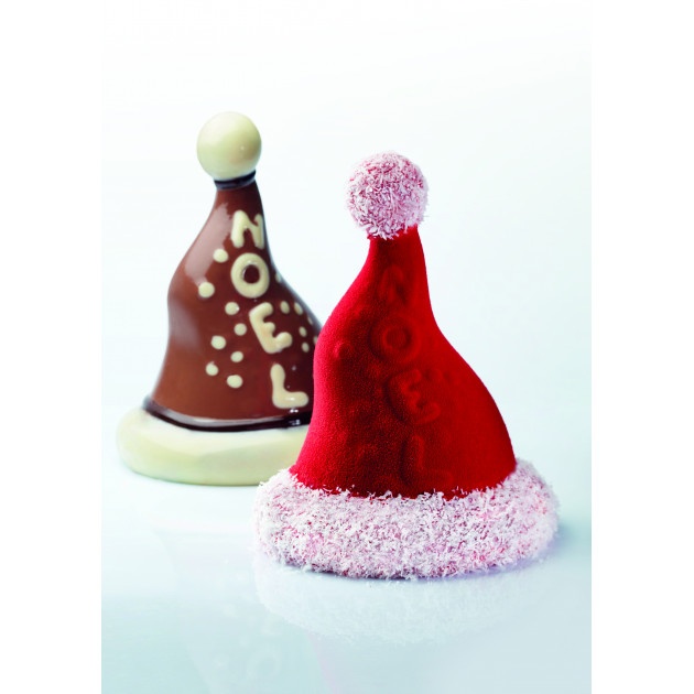 Moule Chocolat Bonnet de Père Noël Ø 13 x H 17 cm (x2) Pavoni