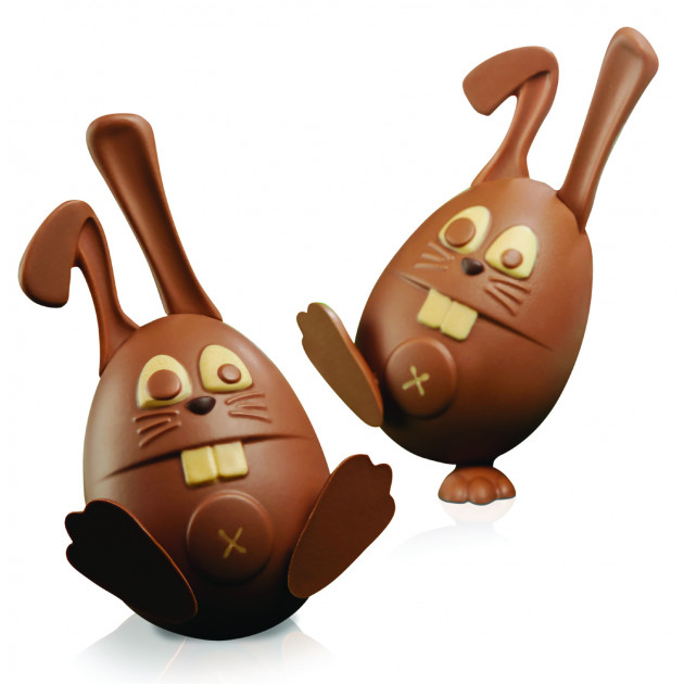 Moule Chocolat Oeuf Lapin Ø 10 x H 21 cm (x2) Pavoni