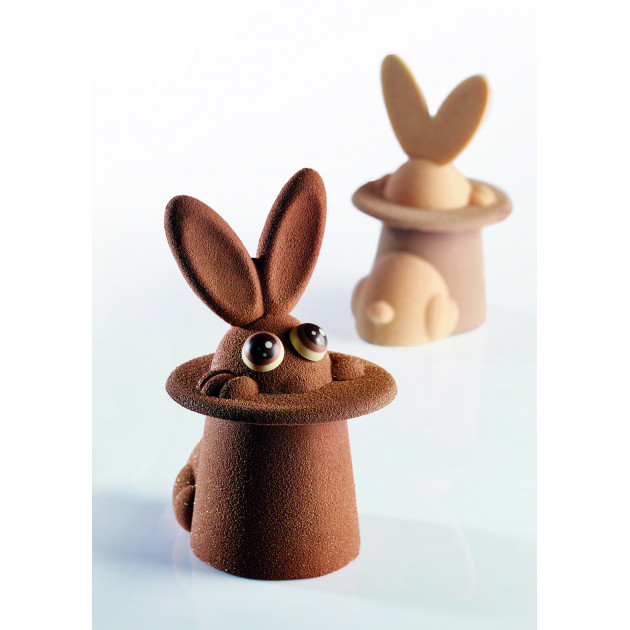 Moule Chocolat Lapin Magique 12 x 10 cm x H 17 cm (x2) Pavoni