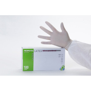 Gants Latex Poudrés Jetables Taille S (x100)