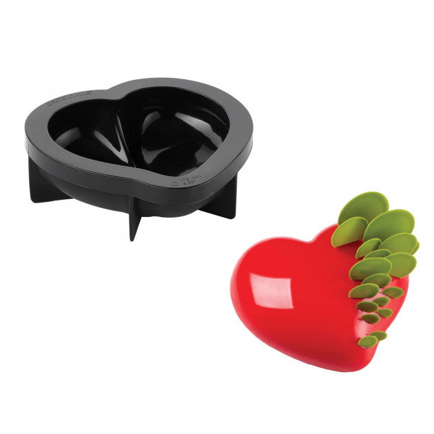 Moule Silicone Coeur Passion 17,5 x 16,5 cm x H 5,8 cm Pavoni