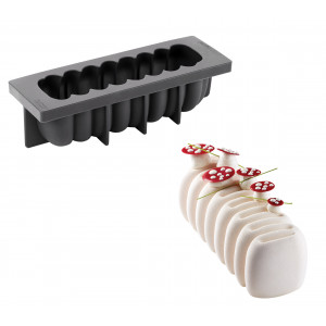 Moule Silicone Bûche Crème 25 x 8,4 cm x H 7,5 cm Pavoni Moule Silicone Bûche Crème 25 x 8,4 cm x H 7,5 cm Pavoni