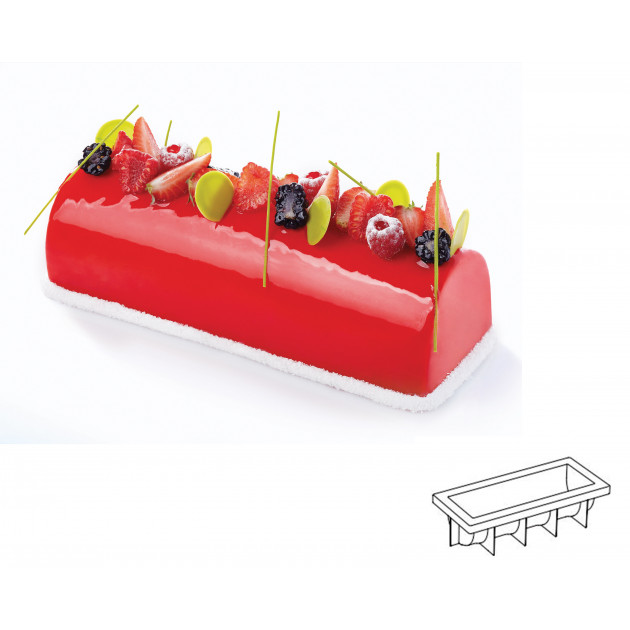 Moule Silicone Bûche 25 x 8,5 cm x H 7 cm Pavoni