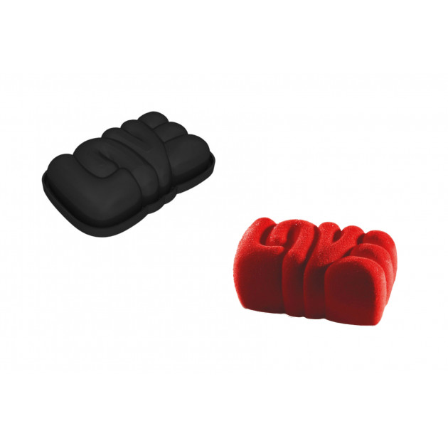 Moule Silicone 8 Coeurs Bombés 6,35 x 6,5 cm 100ml SilikoMart Professional  - , Achat, Vente