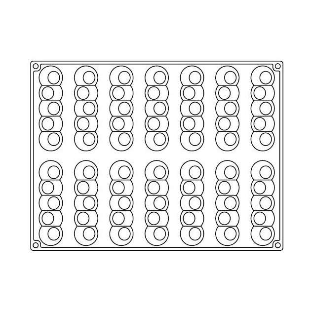 Dessin Moule Silicone 14 empreintes Pavoflex