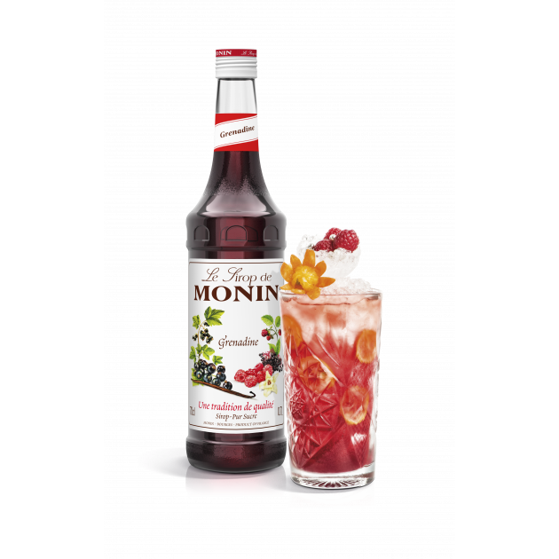 Boisson à réalisée avec le sirop grenadine Monin Boisson à réalisée avec le sirop grenadine Monin