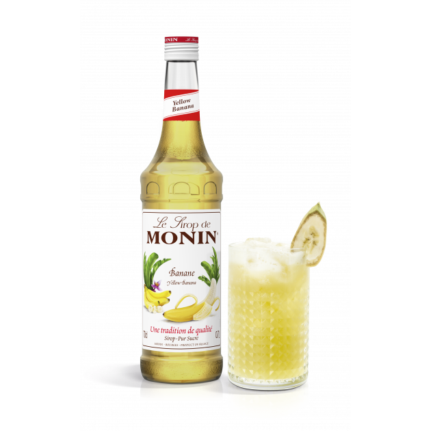 Boisson à base de sirop de banane jaune Monin Boisson à base de sirop de banane jaune Monin