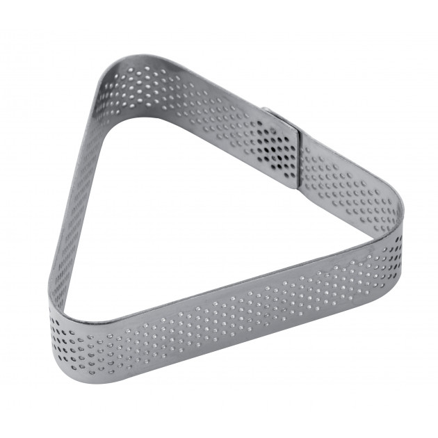 Cercle à Tarte Triangle Inox Micro-perforé 8,5 x 7,5 cm x H 2 cm Pavoni