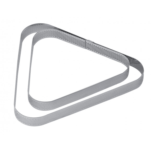 Cercle à Tarte Triangle Inox Micro-perforé 17,5 x 16 cm x H 2 cm Pavoni