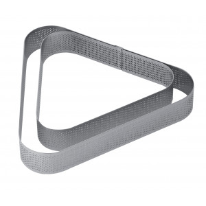 Cercle à Entremets Triangle Inox Micro-perforé 17,5 x 16 cm x H 3,5 cm Pavoni Cercle à Entremets Triangle Inox Micro-perforé 17,5 x 16 cm x H 3,5 cm Pavoni