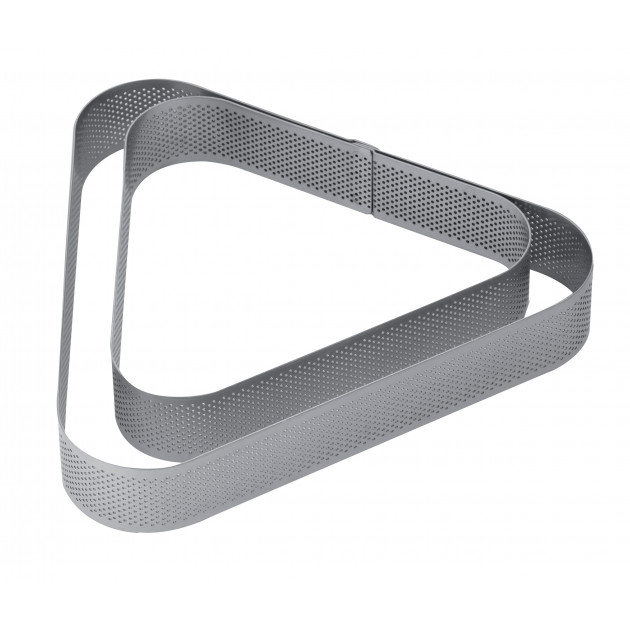 Cercle à Entremets Triangle Inox Micro-perforé 17,5 x 16 cm x H 3,5 cm Pavoni