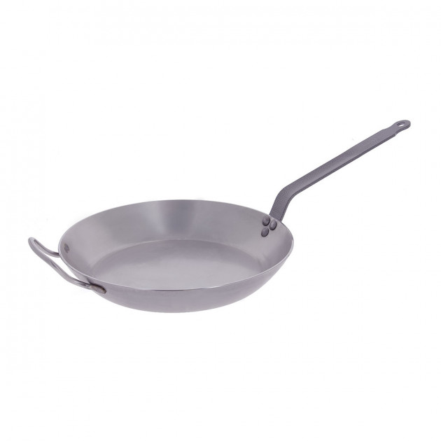 Poêle Lyonnaise Carbone Plus Ø 32 cm De Buyer, Tôle, Queue Feuillard