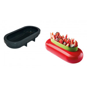 Moule Silicone Bûche Futura 23 x 10 cm x H 4,5 cm Pavoni Moule Silicone Bûche Futura 23 x 10 cm x H 4,5 cm Pavoni