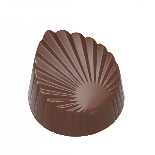 Moule Chocolat Feuille Plissée 33,5mm (x21) Chocolate World