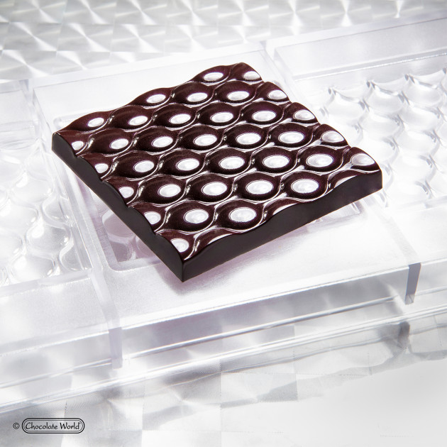 Moule Chocolat Polycarbonate Tablette Carrée Chocolate World