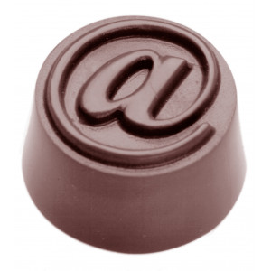 FIN DE SERIE Moule Chocolat Arobase Ø 28 mm (x32) Chocolate World FIN DE SERIE Moule Chocolat Arobase Ø 28 mm (x32) Chocolate World