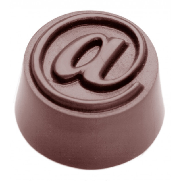 FIN DE SERIE Moule Chocolat Arobase Ø 28 mm (x32) Chocolate World