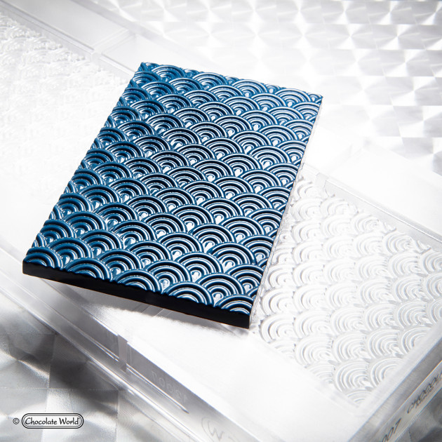Moule Chocolat Polycarbonate Tablette Vagues