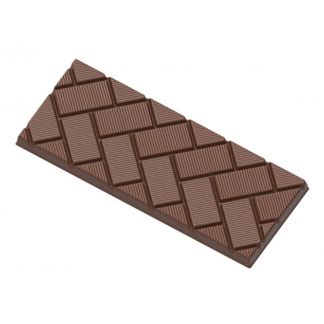 Moule Chocolat Tablette Rectangles Obliques (x4) Chocolate World