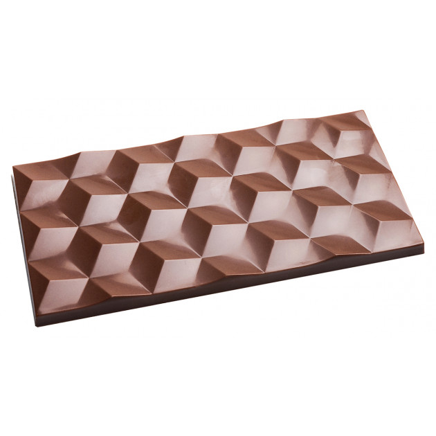 Moule Chocolat Tablette Facettes (x3) Chocolate World