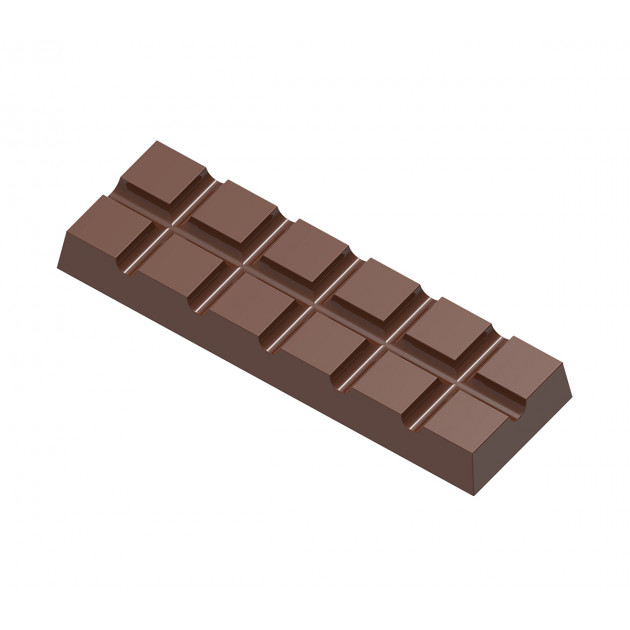 Moule Chocolat Tablette 10 Carrés Striés (x5) Chocolate World