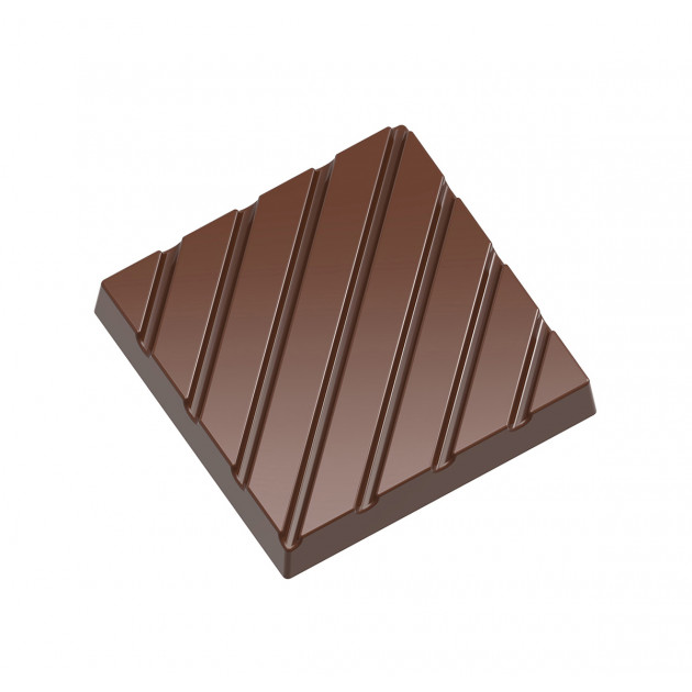 Moule Chocolat Caraque avec lignes 31 mm (x21) Chocolate World
