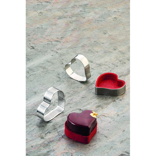 Tarte Coeur avec Cercle Individuel Pavoni Tarte Coeur avec Cercle Individuel Pavoni