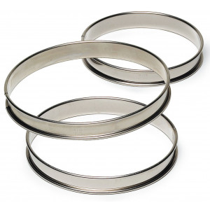 Cercle à Tarte Inox Bords Roulés Ø 9 cm x H 2,7 cm Gobel Cercle à Tarte Inox Bords Roulés Ø 9 cm x H 2,7 cm Gobel