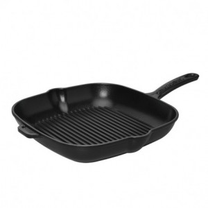 Poêle-gril en Fonte carré 20 cm Noir Mat Chasseur Poêle-gril en Fonte carré 20 cm Noir Mat Chasseur