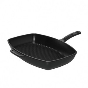 Poêle-gril en Fonte rectangulaire 28 x 24 cm Noir Mat Chasseur Poêle-gril en Fonte rectangulaire 28 x 24 cm Noir Mat Chasseur