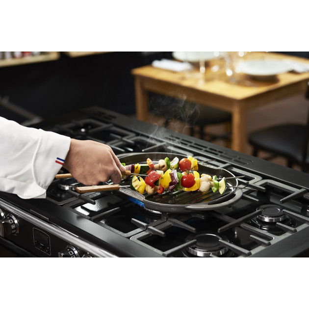 Poêle-gril en fonte émaillée garantie à vie