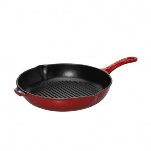 Poêle-gril en Fonte rond 25 cm Rouge Chasseur Poêle-gril en Fonte rond 25 cm Rouge Chasseur
