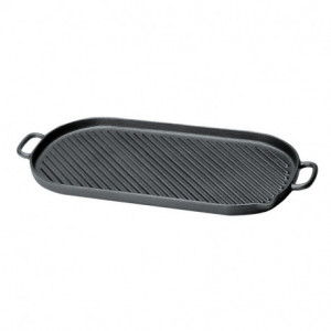 Gril en Fonte ovale 44 x 20 cm Noir Mat Chasseur Gril en Fonte ovale 44 x 20 cm Noir Mat Chasseur