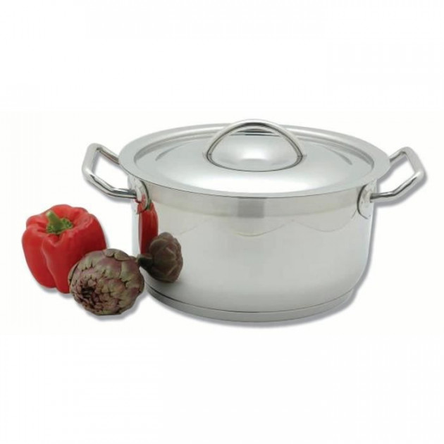 Marmite Inox 18/10 Ø 28 cm x H 15 cm avec Couvercle