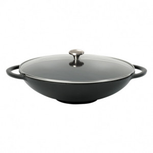 Wok en Fonte 37 cm Noir Mat Chasseur Wok en Fonte 37 cm Noir Mat Chasseur