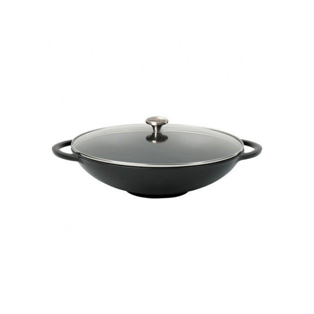 Wok en Fonte 37 cm Noir Mat Chasseur