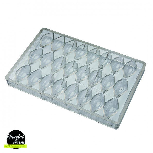 Plaque Polycarbonate Chocolat Fève de Cacao 47,5 mm Chocolat Form Plaque Polycarbonate Chocolat Fève de Cacao 47,5 mm Chocolat Form