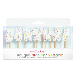 Lot de 15 Bougies Bon Anniversaire Scrapcooking