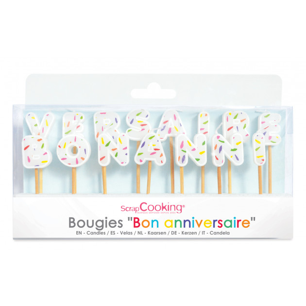 Lot de 15 Bougies Bon Anniversaire Scrapcooking