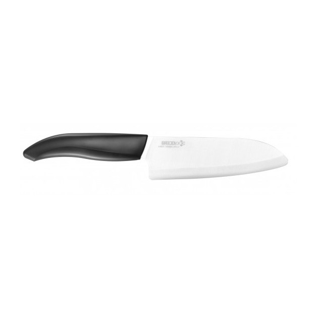 FIN DE SERIE Santoku 14 cm Kyocera Noir Lame Ceramique Blanche