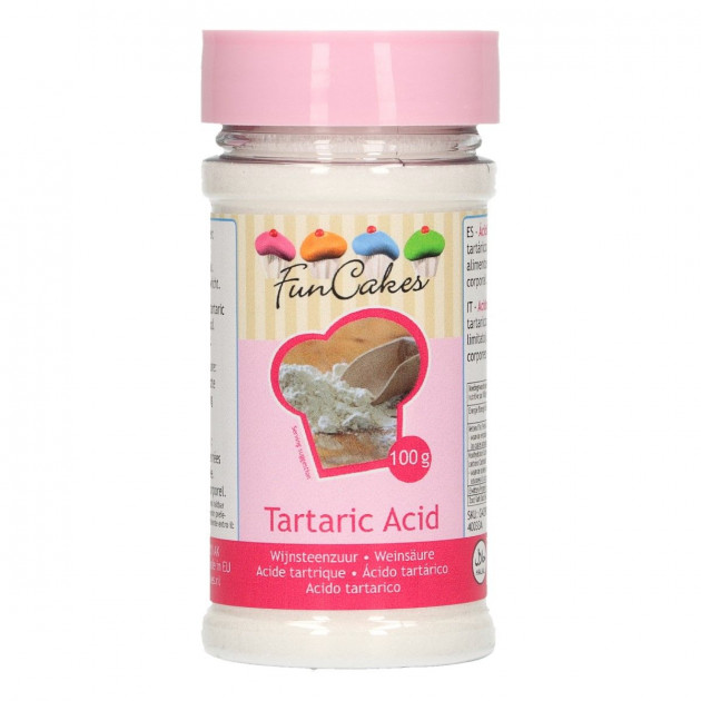 FIN DE SERIE Acide Tartrique 100g Funcakes