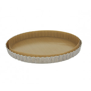 Moule à Tarte Cannelée Inox Perforé Amovible Ø 28 cm x H 2,5 cm De Buyer Moule à Tarte Cannelée Inox Perforé Amovible Ø 28 cm x H 2,5 cm De Buyer