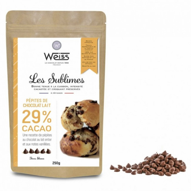 Pépites de Chocolat au Lait 29% 250g Weiss